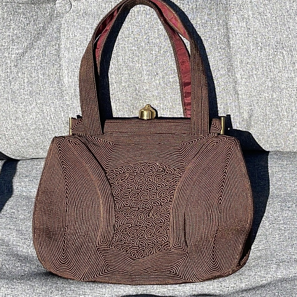 Brown genuine Corde handbag vintage